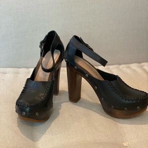 Dulce Nee Amsterdam Black Platform Heel Size 8
